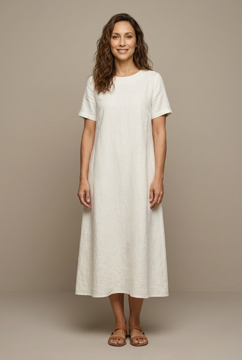 Celeste Linen Dress — Wovlyn